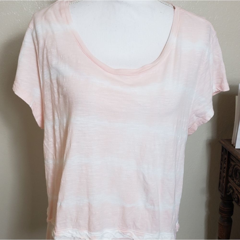 🌼Ruffle layered pink top